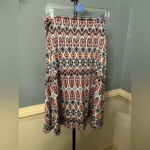 LuLaRoe Vibrant Geometric‎ A-Line Skirt